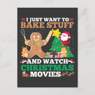 kerstbakfilms Santa Cookie Gingerbrood Briefkaart