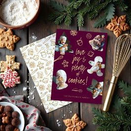 Kerstbakken Cookie Cutter Family Foto Lijst Feestdagenkaart