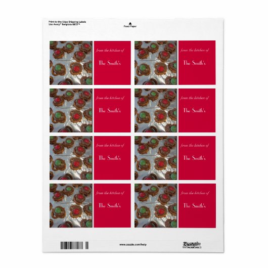 kerstbakken etiket (Full Sheet)