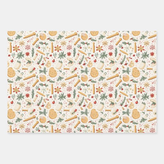 kerstbakken inpakpapier vel (Voorkant 2)