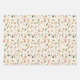 kerstbakken inpakpapier vel