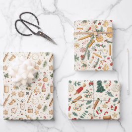 kerstbakken inpakpapier vel