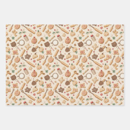 kerstbakken inpakpapier vel