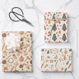 kerstbakken inpakpapier vel