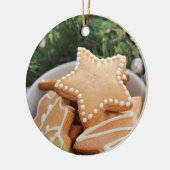 kerstbakken keramisch ornament (Links)