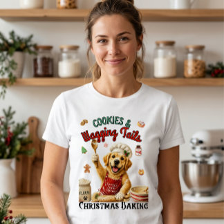 Kerstbakken met “Santa's Little Baker” Tri-Blend Shirt