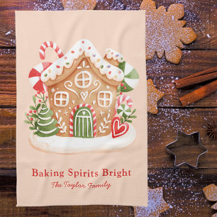 Kerstbakkerij 'Baking Spirits Bright' Theedoek