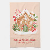 Kerstbakkerij 'Baking Spirits Bright' Theedoek (Verticaal)