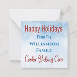 Kerstbakkerij Cookie Cadeau Notitiekaartje