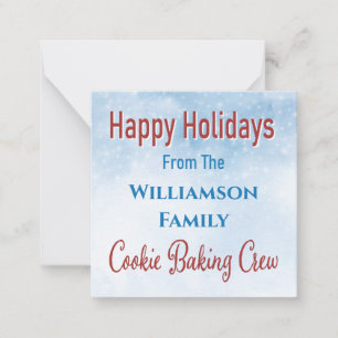 Kerstbakkerij Cookie Cadeau Notitiekaartje