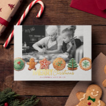 Kerstbakkerij Cookies Foto Kerst Folie Kaart