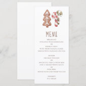 Kerstbakkerij dessert. Peperkoek en lolly Menu (Voorkant / Achterkant)