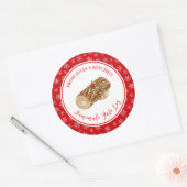 Kerstbakkerij Kerstblok Ronde Sticker (Envelop)