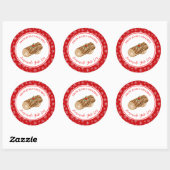 Kerstbakkerij Kerstblok Ronde Sticker (Vel)
