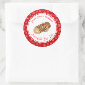 Kerstbakkerij Kerstblok Ronde Sticker (Tas)