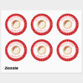 Kerstbakkerij Kersttaart Ronde Sticker (Vel)