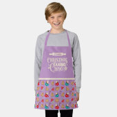 Kerstbakkerij, koekjes, lavender klein schort (Gedragen)