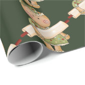 kerstbakkerij met gebundeld ontbijtkoek cadeaupapier (Rol Hoek)