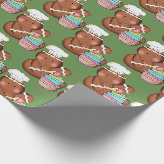 kerstbakkerij ontbijtkoek cadeaupapier (Hoek)