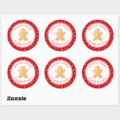 Kerstbakkerij Sinterklaasmannetje van Koek Ronde Sticker (Vel)