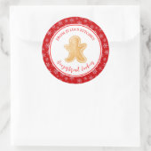 Kerstbakkerij Sinterklaasmannetje van Koek Ronde Sticker (Tas)