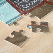 Kerstbakkerij Waterverf artiest Made Holiday Legpuzzel (Zijkant)