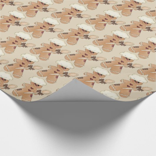 kerstbakkersbrood Sliday party wrap Wr Cadeaupapier (Hoek)