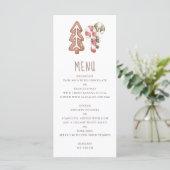 kerstbakkersdessert. Gingerbrood en lolly Menu (Staand voorkant)