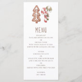 kerstbakkersdessert. Gingerbrood en lolly Menu (Voorkant)