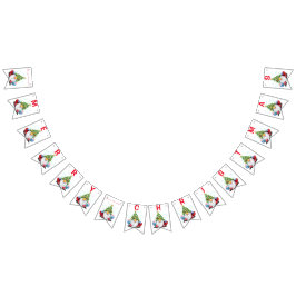 kerstbakkersgnomen met cadeautjes - vun vlaggetjes