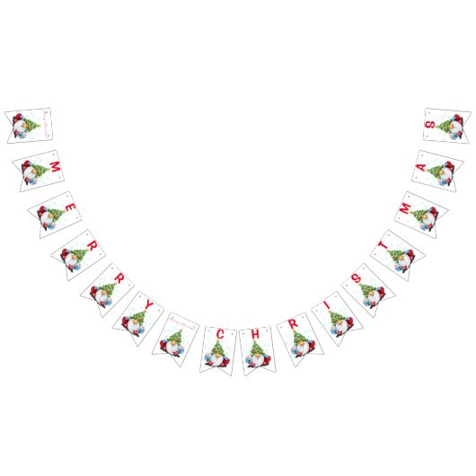 kerstbakkersgnomen met cadeautjes - vun vlaggetjes (Alle)