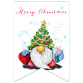 kerstbakkersgnomen met cadeautjes - vun vlaggetjes (Eerste vlag)