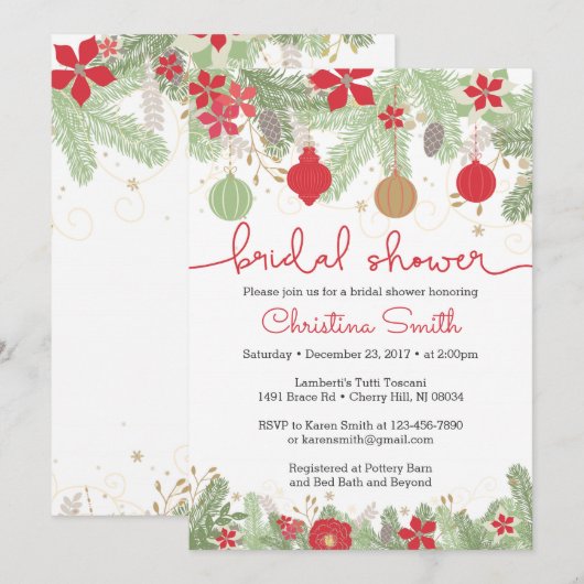 Kerstbakkersnodigingen Kaart (Voorkant / Achterkant)