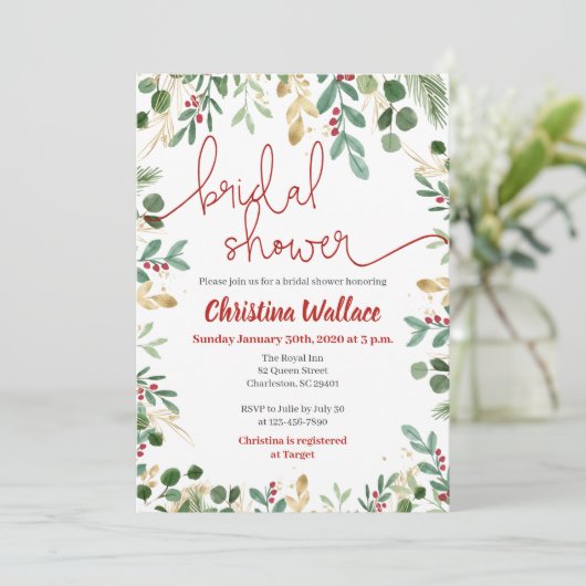 Kerstbakkersnodigingen - Rood en groen Kaart (Staand voorkant)