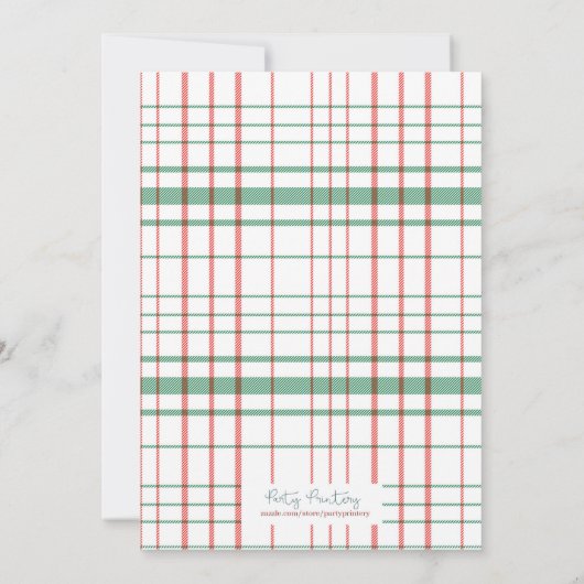 Kerstbakkersnodigingen - Rood en groen Kaart (Achterkant)