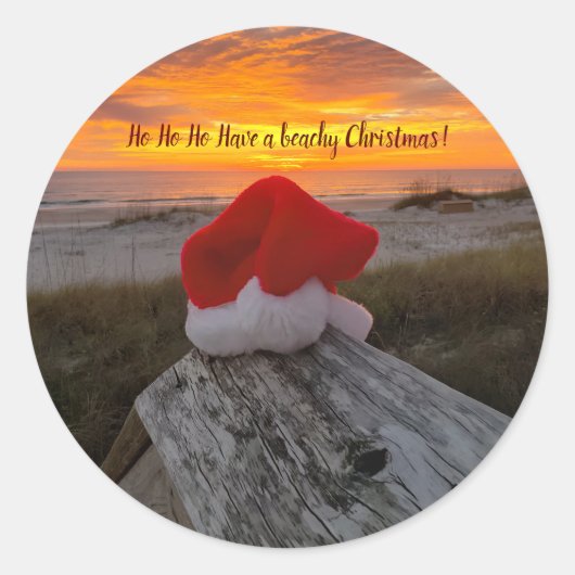 Kerstbakkersstickers met Santa Hat Ronde Sticker (Voorkant)