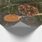 Kerstbakkoekjes Chocolade Koffielepel Cadeaupapier (Hoek)