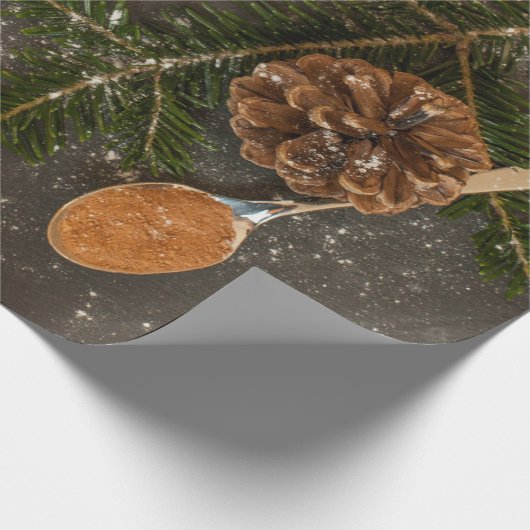 Kerstbakkoekjes Chocolade Koffielepel Cadeaupapier (Hoek)