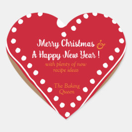 Kerstbakkoningin Rood Hart Sticker