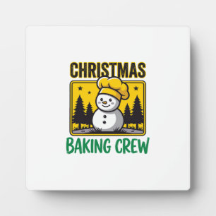 Kerstbakploeg Sneeuwman Vakantieontwerp Fotoplaat