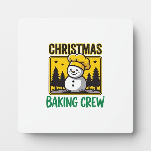 Kerstbakploeg Sneeuwman Vakantieontwerp Fotoplaat (Voorkant)