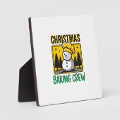 Kerstbakploeg Sneeuwman Vakantieontwerp Fotoplaat (Voorkant)