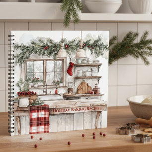 Kerstbakrecepten voor een boerderij-keuken notitieboek