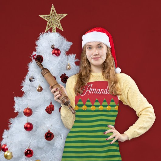 Kerstbakschort met elfenontwerp schort