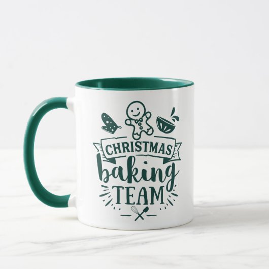 Kerstbakteam Cute Green Holiday Mok (Links)