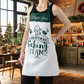 Kerstbakteam Cute Groen Gepersonaliseerd Schort