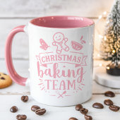 Kerstbakteam Cute Pink-feestdag Mok