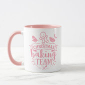Kerstbakteam Cute Pink-feestdag Mok (Links)