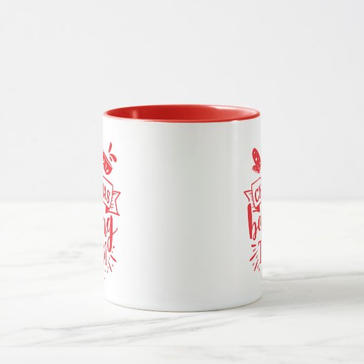 Kerstbakteam Cute Red Holiday Mok (Midden)