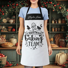 Kerstbakteam Cute Zwart Persoonlijk Schort